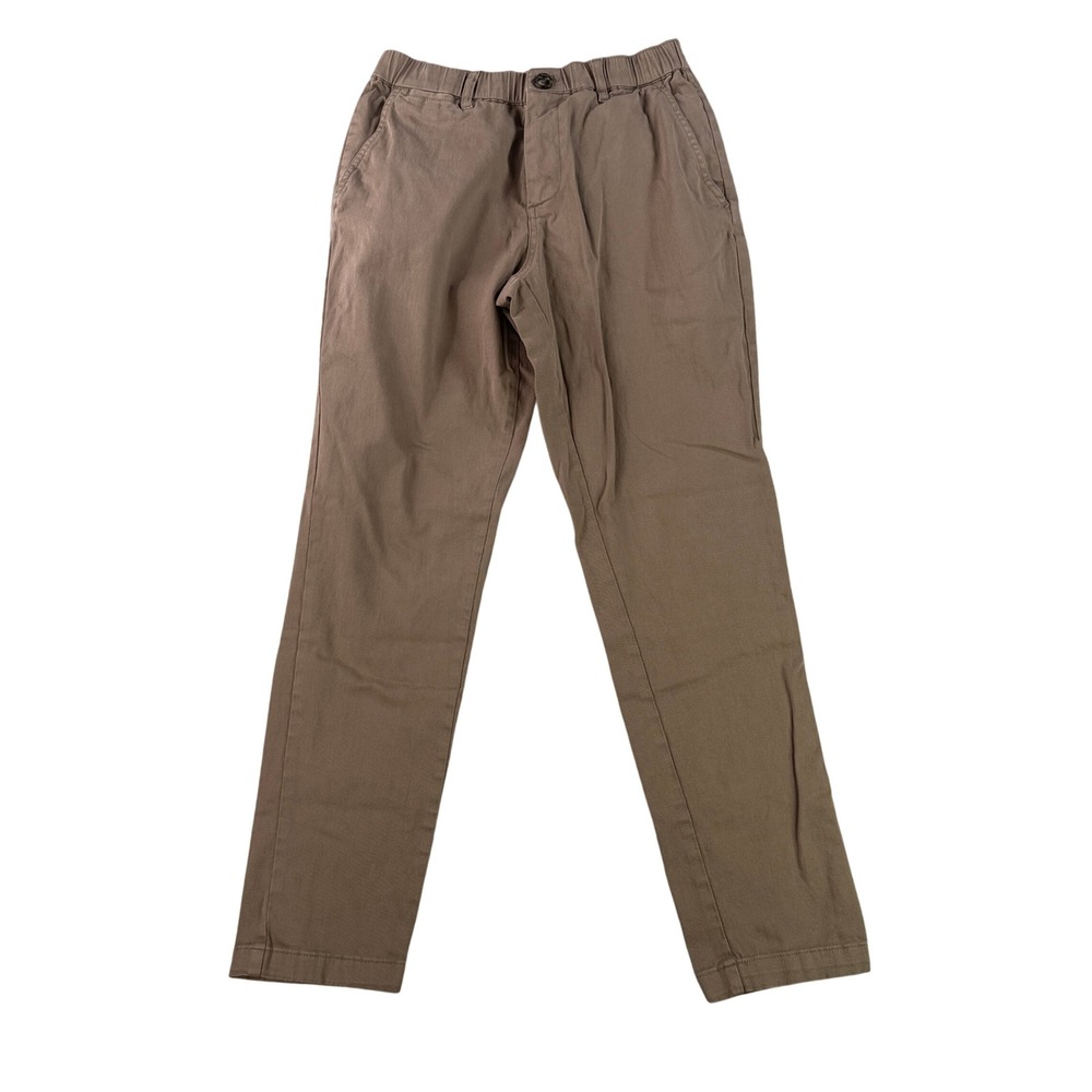 Cove Chino Pants Men 28 Brown Die On Empty Elastic Waist Slim Tapered 9805